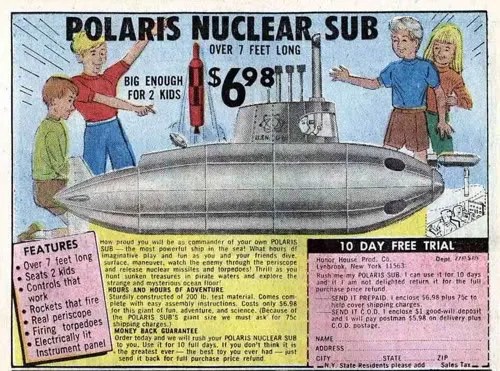 She rides a submarine, she rides a time machine, she rides upon a dream