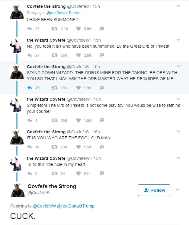 Laughing Matters: Covfefe the Strong