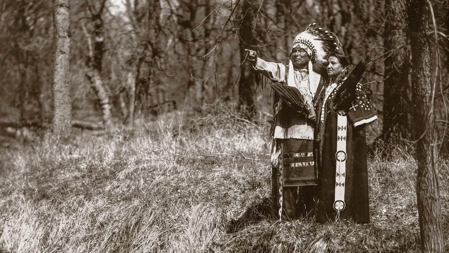 Chief John Spotted Tail and his wife, Tamara Stands and Looks Back - Spotted Tail.